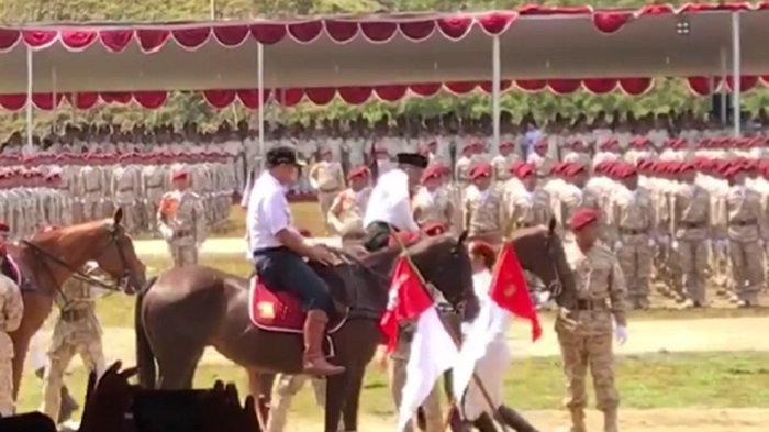 Masuki Area Rakornas Gerindra 2018, Prabowo Diiringi Mars The British Grenadiers?