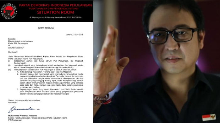 Prananda Prabowo Tulis Surat Terbuka untuk Seluruh Kader PDI Perjuangan