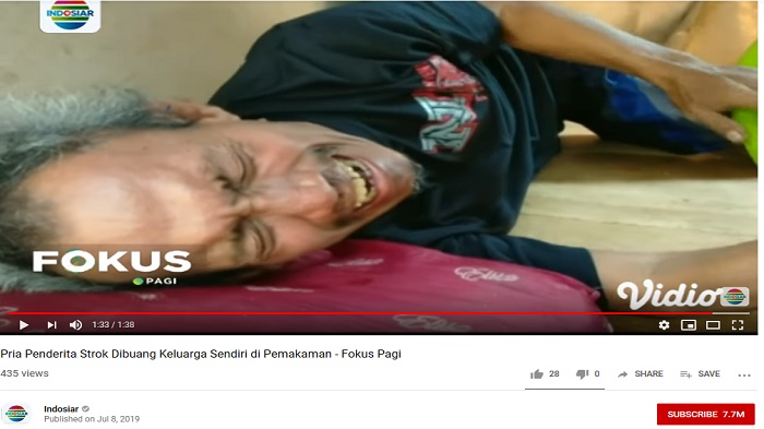 Menderita Stroke, Pria di Karawang Ini Dibuang Keluarganya di Kuburan