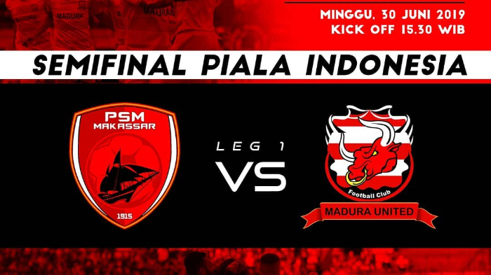 Link Live Streaming PSM Makassar Vs Madura United di Semifinal Piala Indonesia, Pukul 15.30 WIB