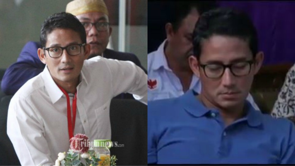 Viral! Video Sandiaga Uno Tertidur Saat Pembacaan Doa, Netizen: Capek Ya Mikir Jakarta!