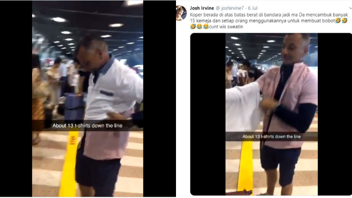 Direkam sang Anak, Pria Ini Pakai Semua Baju agar Tak Bayar Bagasi Pesawat, Penampilannya Dicurigai