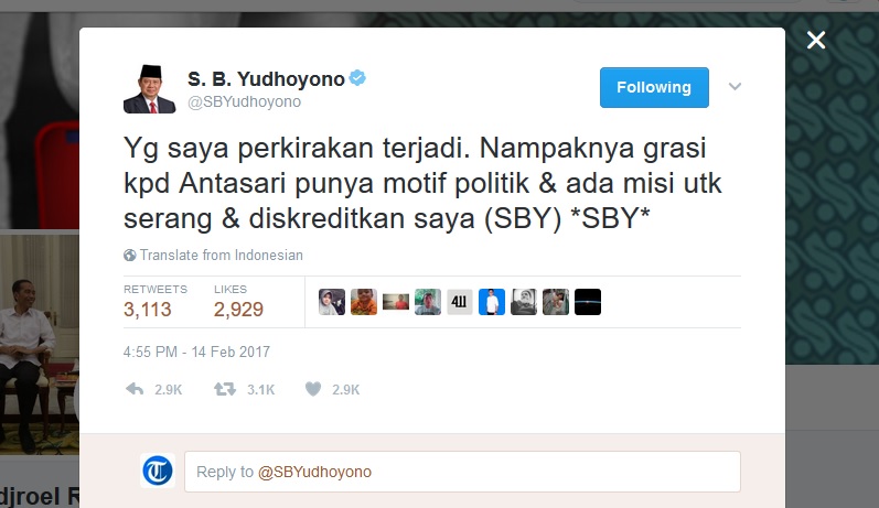 Netizen Membandingkan Grasi Jokowi Kasus Dugaan Kriminalisasi dengan SBY Kasus Narkoba