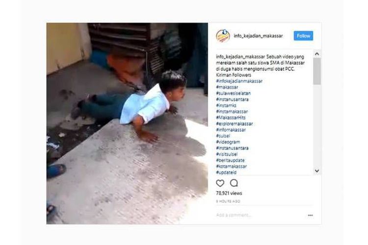 Beredar Video Pelajar Diduga Mabuk PCC, Perilakunya seperti Zombie