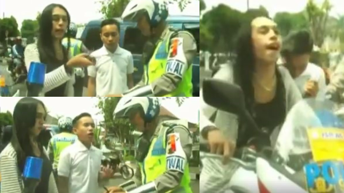 Kocak! Polisi Tilang Waria, Alasan Melanggar Lalu Lintas Bikin Ngakak!