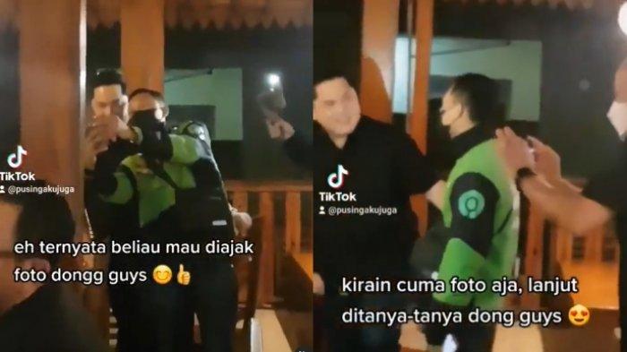 Fakta Viral Driver Ojol Ditraktir Makan Erick Thohir, Berawal Tak Sengaja Bertemu dan Minta Foto