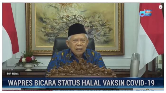 Status Kehalalan Vaksin Covid-19 Dipertanyakan, Wapres Maruf Amien Berikan Jawaban
