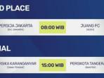 Live Streaming 3rd Place Piala Soeratin U-17 Persija Vs Juang FC dan Final Persika Vs Persikota